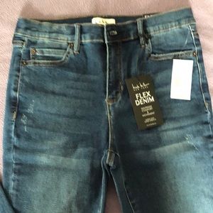 Nicole Miller of New York NWT flex denim, Soho, high-rise skinny jeans, size 8